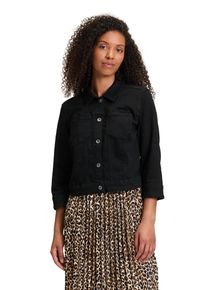 Betty Barclay Damen Jackenblazer "Betty Barclay Jeansjacke mit 3/4 Arm", schwarz, casual, Gr. 48, Denim/Jeans, Obermaterial: 99% Baumwolle, 1%
