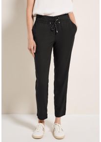 Cecil Damen Jogger Pants, schwarz, casual, Gr. XL, unifarben, Stoff, 100% Viskose , Hosen, im Feel Good Fit