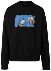 Herren Rundhalspullover "Upscale by Mister Tee Ovhoe Oversize Crewneck", schwarz, casual, Gr. L, UPSCALE BY MISTER TEE, mehrfarbig, 100% Baumwolle,