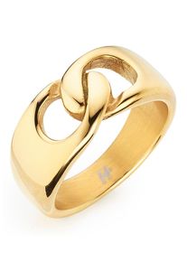 HECHTER PARIS Damen Partnerring "Schmuck Geschenk Edelstahl Ring Infinity/Unendlichkeitsschleife", 53, Edelstahl, 10mm, gold, Edelstahl, Fingerringe