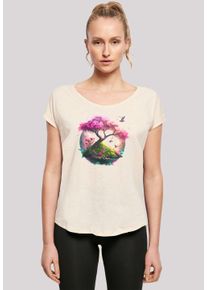 F4NT4STIC Damen T-Shirt "Kirschblüten Baum", beige, casual, Gr. XXL, Obermaterial: 100% Baumwolle, Shirts, Print