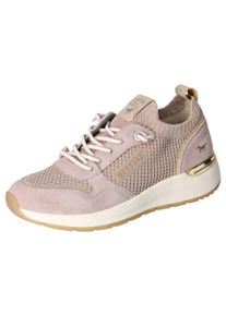 Mustang Shoes Damen Slip-On Sneaker, Gr. 39, rosa, Textil, Lederimitat, metallic, casual, Schuhe, Slipper, Sneaker mit Keilabsatz