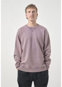 Cleptomanicx Herren Sweatshirt "Ligull Washed", lila, casual, Gr. L, bestickt, 100% Baumwolle, Sweatshirts, im lockeren Schnitt