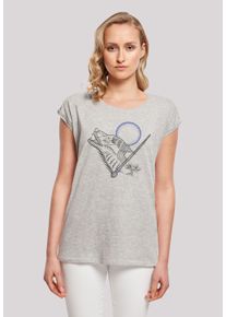 F4NT4STIC Damen T-Shirt "Harry Potter Werewolf Line Art", grau, casual, Gr. XXXL, Obermaterial: 100% Baumwolle, Shirts, Print