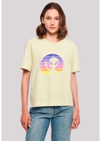 F4NT4STIC Damen T-Shirt "Alien Peace Sunset", gelb, casual, Gr. L, Obermaterial: 100% Baumwolle, Shirts, Premium Qualität