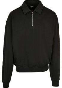Urban Classics Herren Rundhalspullover "Urban Classics Herren Shirt Collar Crew", schwarz, casual, Gr. S, unifarben, 65% Baumwolle, 35% Polyester,