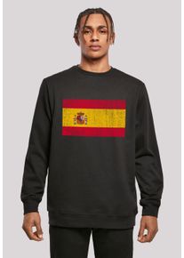 F4NT4STIC Herren Kapuzenpullover "Spain Spanien Flagge distressed", schwarz, casual, Gr. S, Obermaterial: 50% Baumwolle, 50% Polyester, Pullover,