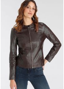 Mauritius Damen Lederjacke "GWZajla", braun, feminin, Gr. XXL, unifarben, Obermaterial: 100% Schafsleder. Futter: 100% Baumwolle. Ärmelfutter: 100%