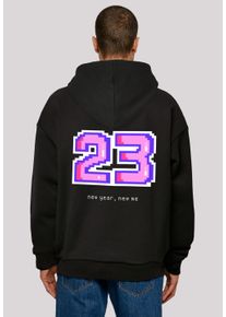 F4NT4STIC Herren Kapuzenpullover "SIlvester Party Happy People Only", schwarz, casual, Gr. M, Obermaterial: 100% Baumwolle, Pullover, Print