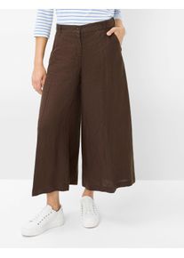Brax Damen Culotte "Style MELLI S", braun, Gr. 22, 100% Leinen, Hosen