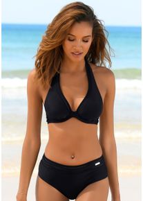Lascana Damen Bügel-Bikini, schwarz, Gr. 36, unifarben, Polyamid, Bikini-Sets, als Neckholder