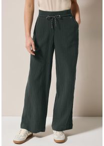 Cecil Damen Culotteslate khaki, casual, Gr. XXL, unifarben, Web, 100% Baumwolle, Hosen, mit Elastikbund