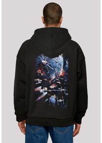 F4NT4STIC Herren Kapuzenpullover "Star Wars Space Fight", schwarz, casual, Gr. S, Obermaterial: 100% Baumwolle, Pullover, Print