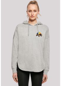 F4NT4STIC Damen Kapuzenpullover "Rainbow Turtle OVERSIZE HOODIE", grau, casual, Gr. XS, Obermaterial: 100% Baumwolle, Pullover, Print