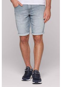 CAMP DAVID Herren Jeansshorts, blau, casual, Gr. 33, Abriebeffekte, Material: 68% Baumwolle, 16% Polyester, 14% Lyocell, 2% Elasthan, Zusatz: Enthält
