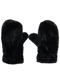 Urban Classics Damen Baumwollhandschuhe "Urban Classics Unisex Teddy Mitten", schwarz, Gr. L, 100% Polyester, Handschuhe