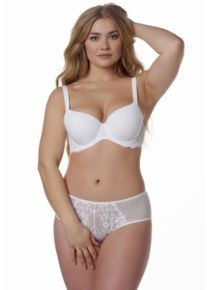 After Eden D-cup & up Damen Panty "BO", AFTER EDEN D-CUP & UP, Gr. XL, weiß, Obermaterial: 86% Polyamid, 14% Elasthan, unifarben, Unterhosen, mit eleganter Spitze