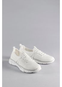 ANISTON SHOES Damen Slip-On Sneaker, Gr. 38, weiß, Textil, modisch, Schuhe, Freizeitschuh, Halbschuh, Schnürschuh - NEUE KOLLEKTION