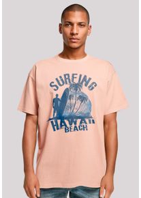 F4NT4STIC Herren T-Shirt "Hawaii Surf Beach Summer", gelb, casual, Gr. XL, Obermaterial: 100% Baumwolle, Shirts, Premium Qualität