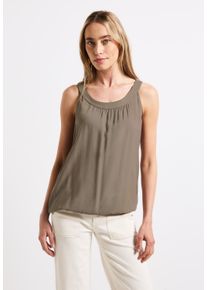 Street One Damen Trägertop, braun, casual, Gr. 46, unifarben, Stoff, 95% Viskose, 5% Elasthan, Tops, mit Elastiksaum