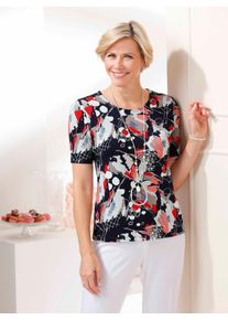 CLASSIC Damen Kurzarmshirt "Shirt", bunt, Gr. 40, gemustert, mehrfarbig, 95% Viskose, 5% Elasthan, Shirts