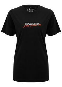 MisterTee Herren Kurzarmshirt "MisterTee Damen Ladies Dont Follow Me Tee", schwarz, casual, Gr. M, unifarben, 100% Baumwolle, Shirts