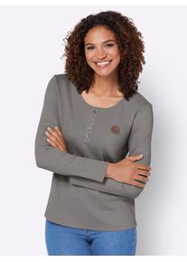 Casual Looks Damen T-Shirt "Shirt", grau, Gr. 38, unifarben, 95% Baumwolle, 5% Elasthan, Shirts