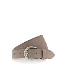Tamaris Damen Ledergürtel, grau, Basic,casual,klassisch,modisch, Gr. 95, unifarben, Rindsleder, Gürtel, mit glänzender silberfarbener Schließe
