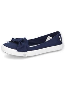 Damen Sneaker Ballerinas, Dockers by Gerli, Gr. 39, blau, Textil, sportlich, Schuhe, Freizeitschuh mit auffälliger Schleife