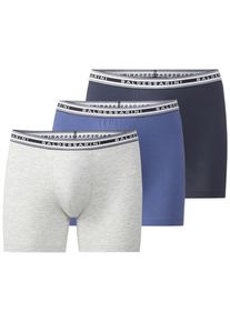 Baldessarini Herren Lange Unterhose "Monaco", Gr. 7, blau, Single Jersey, Obermaterial: 95% Baumwolle, 5% Elasthan, meliert, unifarben, Unterhosen,
