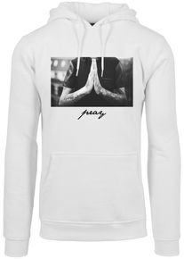MisterTee Herren Sweatshirt "MisterTee Herren Pray Hoody", weiß, Gr. XL, unifarben, 65% Baumwolle, 35% Polyester, Sweatshirts