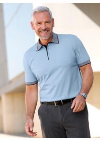 Marco Donati Herren Poloshirt "Kurzarm-Poloshirt", blau, Gr. 44, unifarben, gemustert, kariert, 100% Baumwolle, Shirts