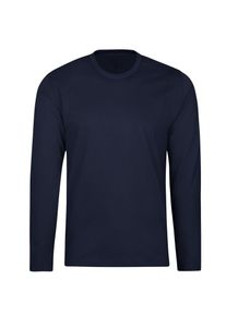 TRIGEMA Damen T-Shirt "TRIGEMA Langarmshirt aus 100% Baumwolle", blau, Basic, Gr. XS, 100% Baumwolle, Shirts