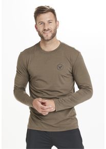 Virtus Herren Langarmshirt "JOKERS M L/S", grün, casual, Gr. S, unifarben, 86% Polyester, 10% Viskose, 4% Elasthan, Shirts, mit innovativer Quick