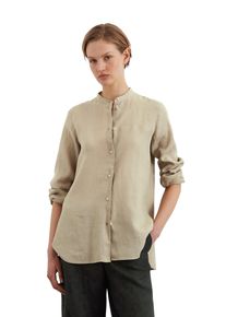 Marc O'Polo MARC O'POLO Damen Langarmbluse "aus leichter Qualität", beige, elegant, Gr. 40, unifarben, Obermaterial: 100% Leinen, Blusen