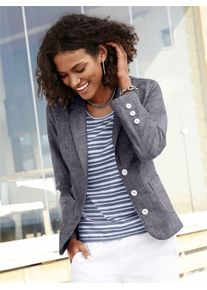 Inspirationen Damen Jackenblazer "Blazer", blau, Gr. 36, 100% Baumwolle, Blazer