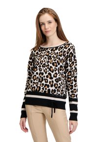 Betty Barclay Damen Strickpullover "Betty Barclay Feinstrickpullover mit Print", braun, casual, Gr. 38, Strick, Obermaterial: 80% Viskose, 20%