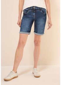 Cecil Damen Comfort-fit-Jeans, blau, casual, Gr. 28, unifarben, Jeans, 75% Baumwolle, 23% Polyester, 2% Elasthan, Jeans, 5-Pocket-Style