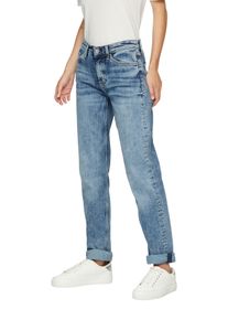 s.Oliver Damen Straight-Jeans "KAROLIN", blau, casual, Gr. 34, unifarben, Denim/Jeans, Obermaterial: 82% Baumwolle, 17% Polyester, 1% Elasthan,