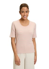 Betty Barclay Damen Kurzarmshirt "Betty Barclay Basic Shirt mit Rippenstruktur", beige, casual, Gr. 42, Rippware, Obermaterial: 95% Baumwolle, 5%