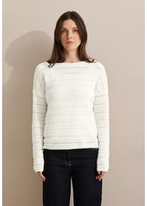 Cecil Damen Strickpullover, weiß, casual, Gr. XXL, unifarben, Web, 60% Baumwolle, 40% Polyacryl, Pullover, im soften Baumwoll-Mix