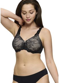 Triumph Damen Minimizer-BH "Contouring Sensation W01", Gr. 80, schwarz, Microtouch, Spitze, Obermaterial: 74% Polyamid, 25% Elasthan (LYCRA), 1%