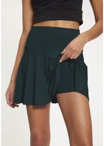 Vivance ACTIVE Damen Skort, blau, Basic, Gr. XS, unifarben, Single Jersey, Obermaterial: 95% Viskose, 5% Elasthan, Röcke, Tellerrock mit integrierter