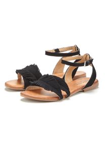 Lascana Damen Sandale "Sommerschuh", Gr. 42, schwarz, Obermaterial: 100% Rindsleder. Futter: 100% Schweinsleder. Decksohle: 100% Rindsleder.