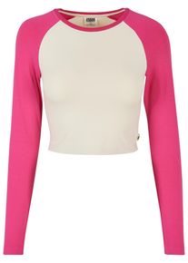 Urban Classics Damen Longsleeve "Urban Classics Damen", weiß, klassisch, Gr. L, unifarben, 95% Baumwolle, 5% Elasthan, Shirts