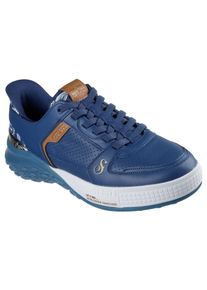 Skechers Herren Slip-On Sneaker "SIZZLE-SNOOP SIZZLE SLIP-INS PAISLEY", Gr. 45, blau, Leder, modisch, Schuhe, Snoop Dogg Sneaker, Sneaker zum