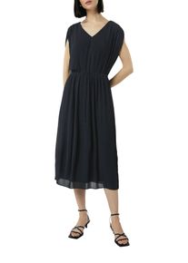 comma, COMMA Damen Midikleid, blau, casual, Gr. 38, unifarben, Web, Obermaterial: 100% Polyester. Futter: 100% Viskose, Kleider, ohne Ärmel und mit Kordel