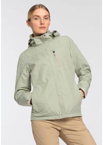 Killtec Damen Regenjacke, grün, sportlich, Gr. 46, Popeline, Obermaterial: 100% Polyester. Futter: 100% Polyester, Jacken, Wasser- & winddicht &