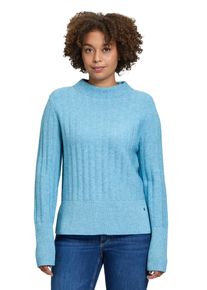 BETTY & CO BETTY & CO Damen Strickpullover "Betty & Co Strickpullover mit Struktur", blau, casual, Gr. 42, Strick, Obermaterial: 50% Viskose, 27% Polyester, 23%