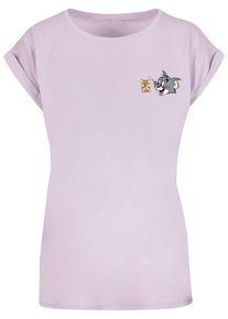 ABSOLUTE CULT Herren T-Shirt "ABSOLUTE CULT Damen Ladies Tom and Jerry - Classic Heads T-Shirt", lila, casual, Gr. XXL, bedruckt, 100% Baumwolle,